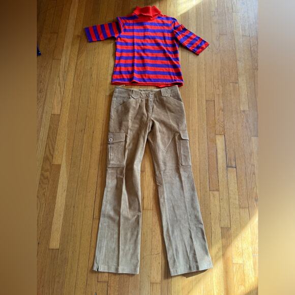 Vintage Pants - Y2K Vintage Brown Suede Pants